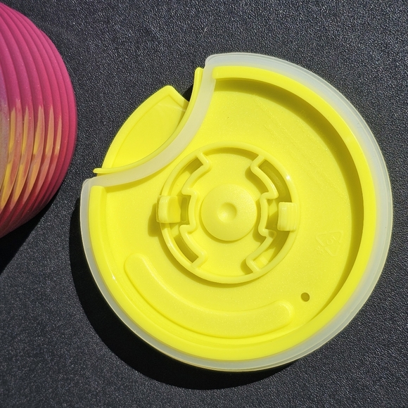 "1,LEFT"NEW,Starbucks ceramic tumbler "Spring 2023 Petunia" fushia/green textur… - Picture 4 of 5